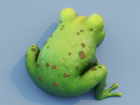 Cartoon Animated Wolf Fox and Frog Collection Modello 3D