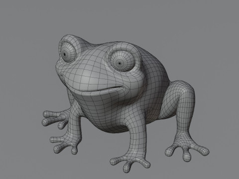 Cartoon Animated Wolf Fox and Frog Collection Modello 3D