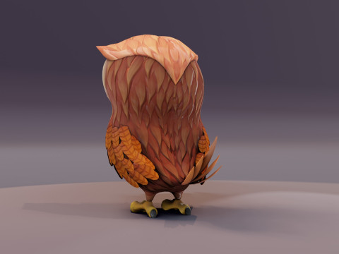 Cartoon Animated Owl Wolf and Rabbit Collection Modèle 3D