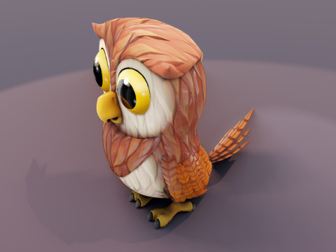 Cartoon Animated Owl Wolf and Rabbit Collection Modèle 3D