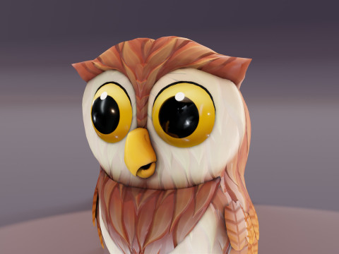 Cartoon Animated Owl Wolf and Rabbit Collection Modèle 3D