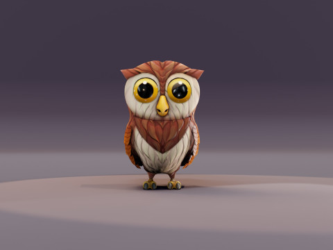 Cartoon Animated Owl Wolf and Rabbit Collection Modèle 3D