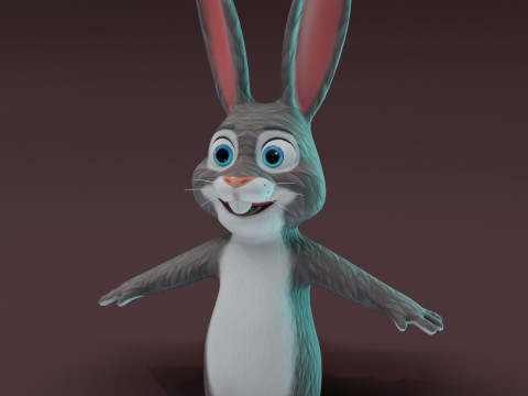 Cartoon Animated Owl Wolf and Rabbit Collection Modèle 3D