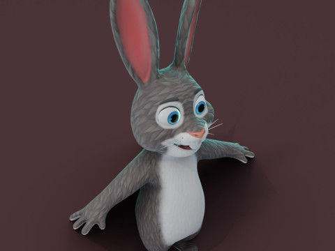 Cartoon Animated Owl Wolf and Rabbit Collection Modèle 3D