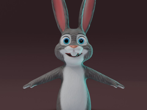 Cartoon Animated Owl Wolf and Rabbit Collection Modèle 3D