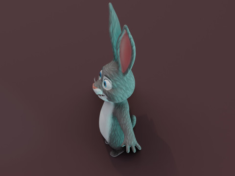 Cartoon Animated Owl Wolf and Rabbit Collection Modèle 3D