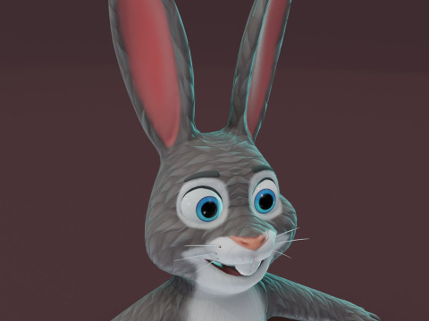 Cartoon Animated Owl Wolf and Rabbit Collection Modèle 3D