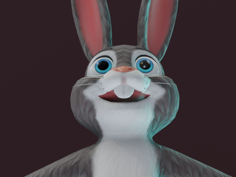 Cartoon Animated Owl Wolf and Rabbit Collection Modèle 3D