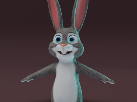 Cartoon Animated Owl Wolf and Rabbit Collection Modèle 3D