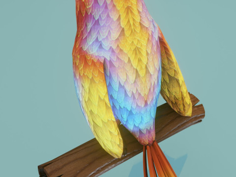Cartoon Animated Ara Parrot Owl and Squirrel Collection 3D-Modell