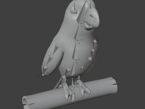 Cartoon Animated Ara Parrot Owl and Squirrel Collection 3D-Modell