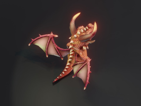 Cartoon Dragons Black Dragon Gold Dragon Crystal Dragon Model 3D