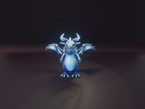 Cartoon Gem Dragons Animated Modelo 3D