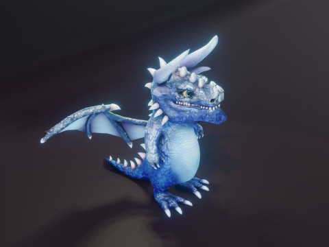 Cartoon Gem Dragons Animated Modelo 3D