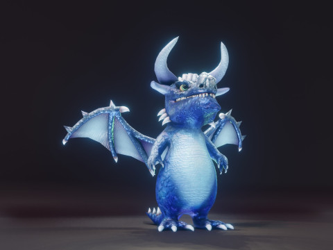 Cartoon Gem Dragons Animated Modelo 3D