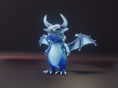 Cartoon Gem Dragons Animated Modelo 3D