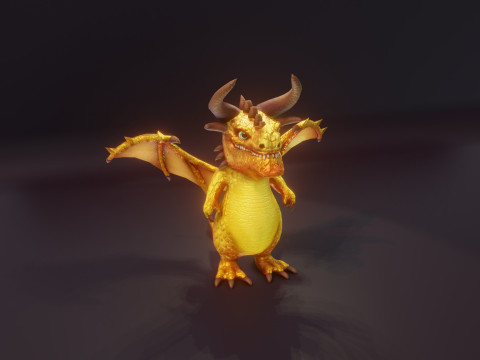 Cartoon Gem Dragons Animated Modelo 3D