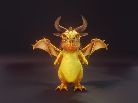 Cartoon Gem Dragons Animated Modelo 3D