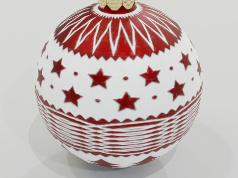 Christmas Baubles Low-poly Model 3D