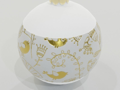 Christmas Baubles Low-poly Model 3D