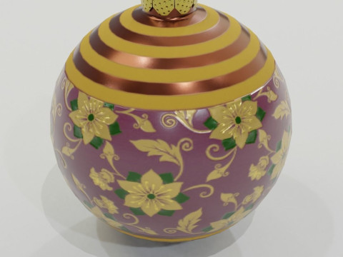 Christmas Baubles Low-poly Model 3D
