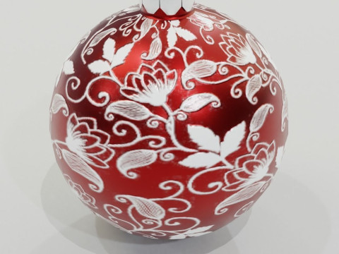 Christmas Baubles Low-poly Model 3D