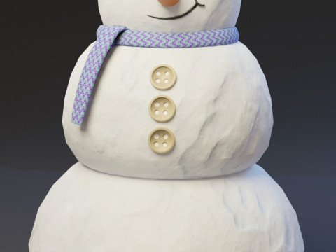 CartoonSnowmen Model 3D