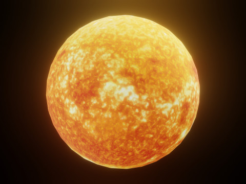 Photorealistic Solar System Moon Included 2k Textures Low-poly Modelo 3D