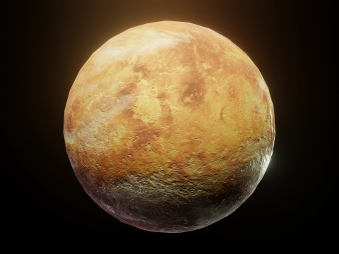 Photorealistic Solar System Moon Included 2k Textures Low-poly Modelo 3D