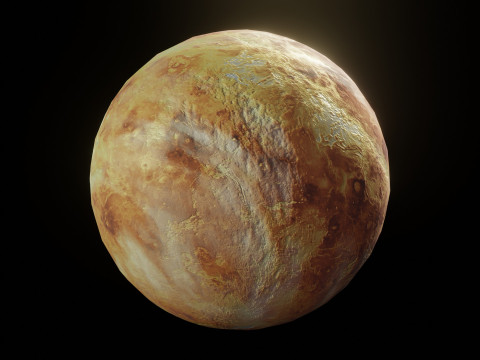 Photorealistic Solar System Moon Included 2k Textures Low-poly Modelo 3D
