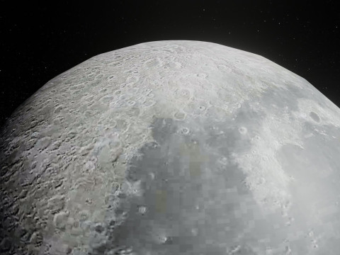 Photorealistic Solar System Moon Included 2k Textures Low-poly Modelo 3D