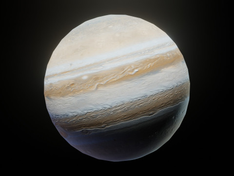 Photorealistic Solar System Moon Included 2k Textures Low-poly Modelo 3D