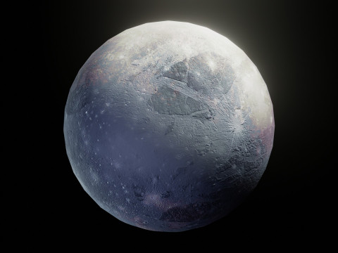 Photorealistic Solar System Moon Included 2k Textures Low-poly Modelo 3D