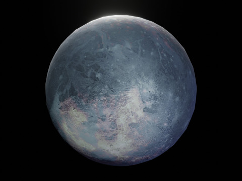 Photorealistic Solar System Moon Included 2k Textures Low-poly Modelo 3D