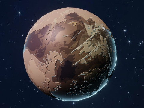 Alien Sci-Fi Planets Pack 3D Model