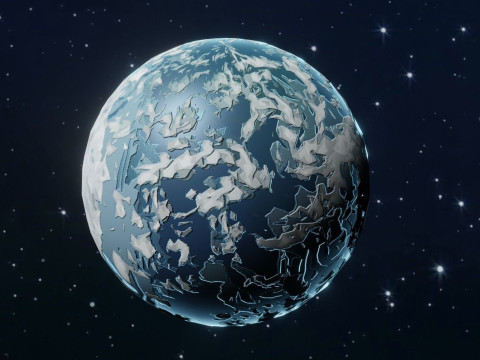 Alien Sci-Fi Planets Pack 3D Model