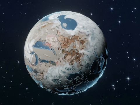 Alien Sci-Fi Planets Pack 3D Model