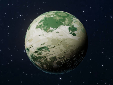 Alien Sci-Fi Planets Pack 3D Model