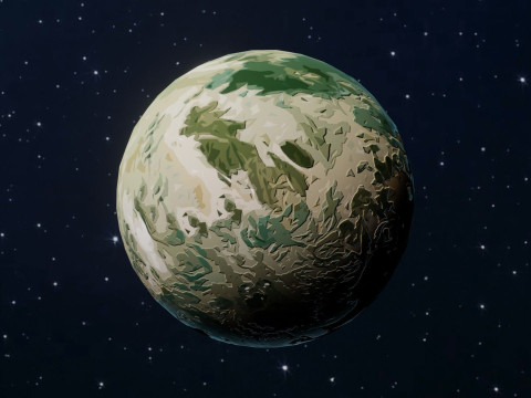 Alien Sci-Fi Planets Pack 3D Model