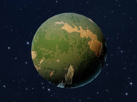 Alien Sci-Fi Planets Pack 3D Model