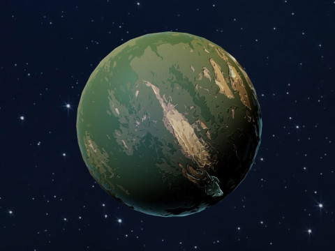 Alien Sci-Fi Planets Pack 3D Model