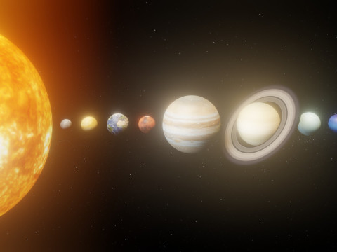 Photorealistic Solar System 8k Textures 3D Model