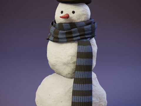 Snowman Realistic 3D Модель