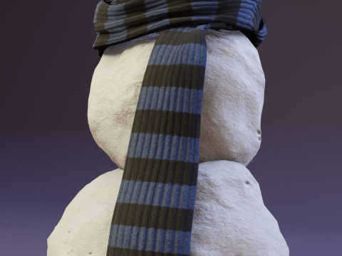 Snowman Realistic Model 3D