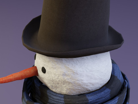 Snowman Realistic Model 3D