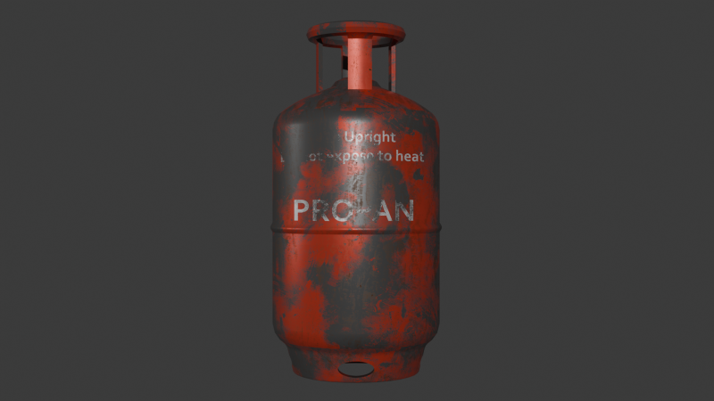 Propane tank 3D 模型 .c4d .max .obj .3ds .fbx .stl .blend 