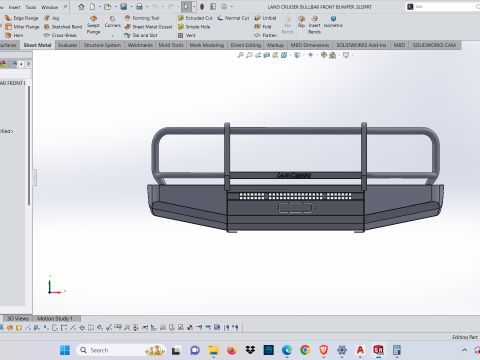 LANDCRUISER 78 79 BULLBAR FRONT BUMPER 3D Model