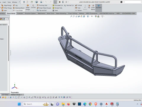 LANDCRUISER 78 79 BULLBAR FRONTSTOßSTANGE 3D Modell