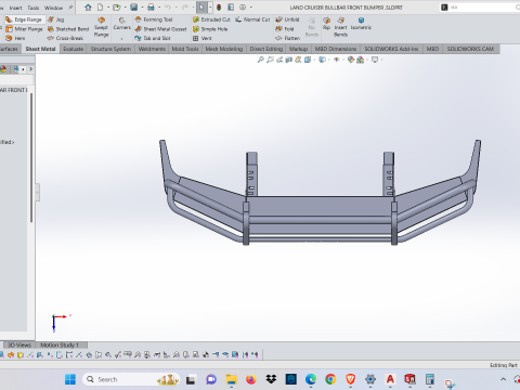 LANDCRUISER 78 79 BULLBAR FRONT BUMPER Modèle 3D