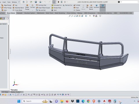 LANDCRUISER 78 79 BULLBAR FRONT BUMPER Modèle 3D